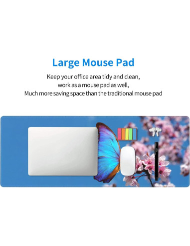 Alfombrilla de Ratón XL DORKEIXIA Floral 80x30cm Antideslizante