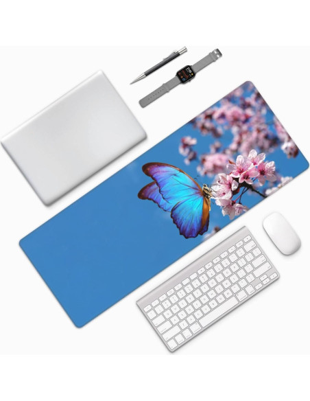 Alfombrilla de Ratón XL DORKEIXIA Floral 80x30cm Antideslizante