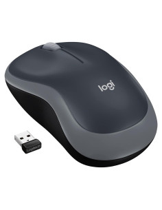 Logitech M185 Ratón Inalámbrico 2.4GHz USB Gris Rápido
