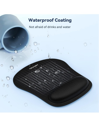 Alfombrilla de Ratón Ergonómica TECKNET con Soporte Negro