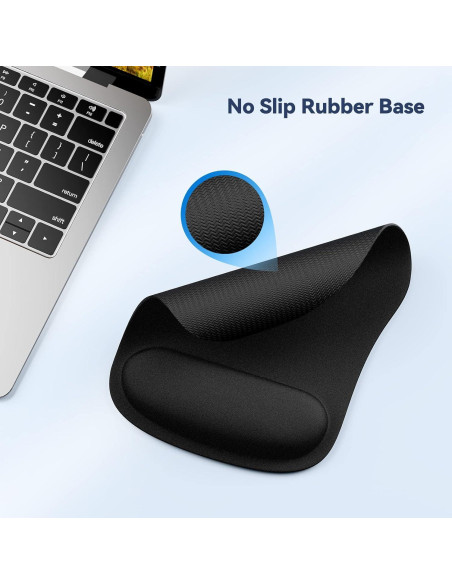 Alfombrilla de Ratón Ergonómica TECKNET con Soporte Negro