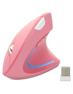 Ratón Vertical Inalámbrico Ergonómico XINGBAOKEJI Rosa 2.4G