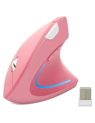 Ratón Vertical Inalámbrico Ergonómico XINGBAOKEJI Rosa 2.4G