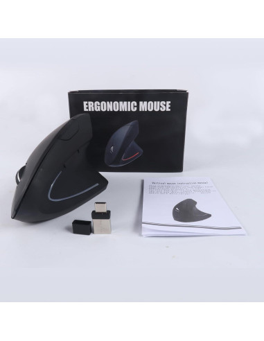 Ratón Vertical Inalámbrico Ergonómico Dtobhars 2.4GHz USB/Type-C