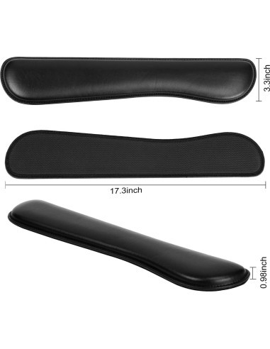 Reposamuñecas Ergonómico RICHEN PU Negro con Alfombrilla
