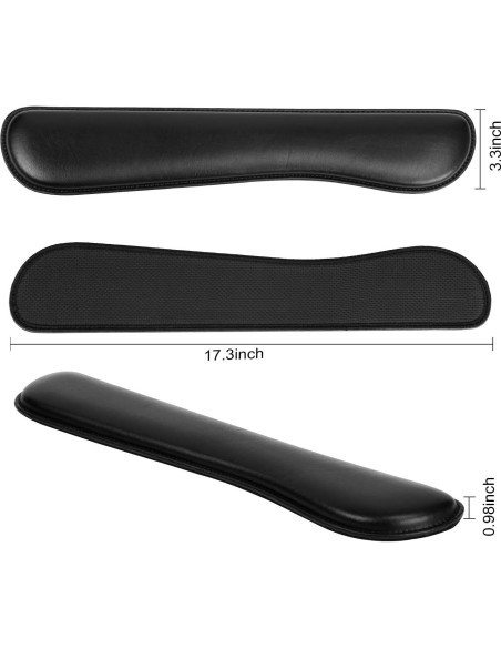 Reposamuñecas Ergonómico RICHEN PU Negro con Alfombrilla Reposamuñecas Ergonómico RICHEN PU Negro con Alfombrilla