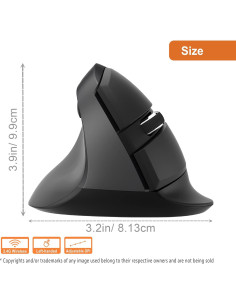 Ratón Vertical Inalámbrico J-Tech Digital V628ML para Zurdo 2