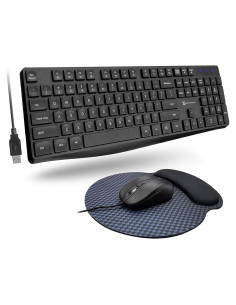 Combo Teclado y Ratón X9 con Cable + Alfombrilla Ergonómica