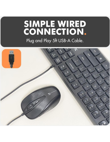 Combo Teclado y Ratón X9 con Cable + Alfombrilla Ergonómica