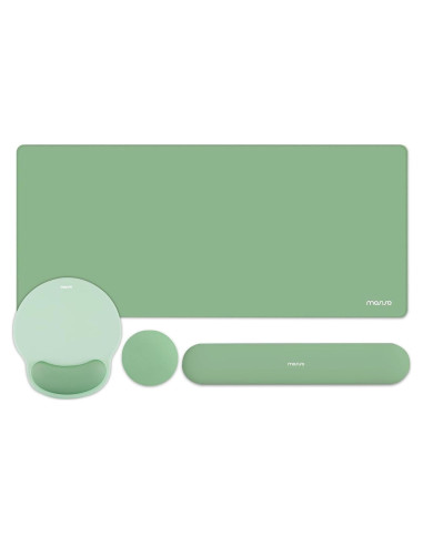 Alfombrilla de Ratón Grande y Reposamuñecas Mosiso Verde