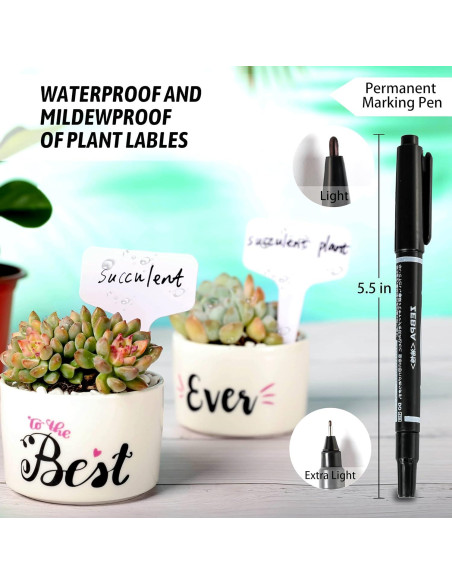 200 Etiquetas de Jardín de Plástico XGUNION 10 x 6 cm Impermeables