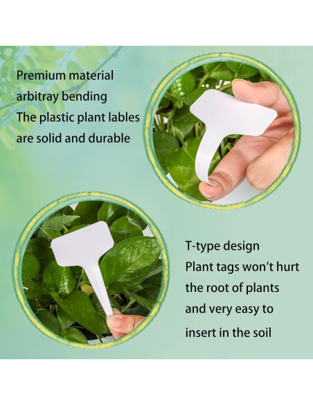 200 Etiquetas de Jardín de Plástico XGUNION 10 x 6 cm Impermeables