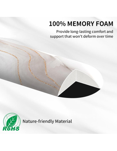 Reposamuñecas eulps Ergonómico con Alfombrilla de Ratón - Mármol Blanco