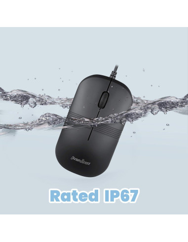 Ratón Óptico Lavable Perixx PERIMICE-503B Negro IP67