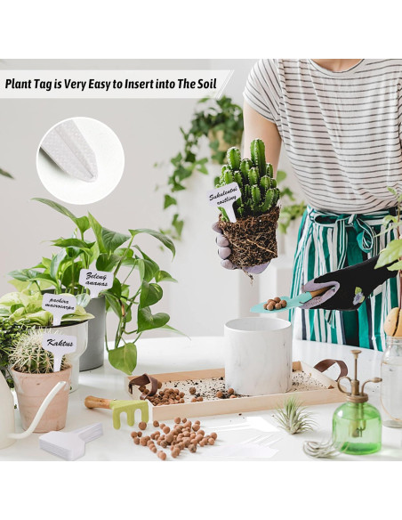 200 Etiquetas de Jardín de Plástico XGUNION 10 x 6 cm Impermeables
