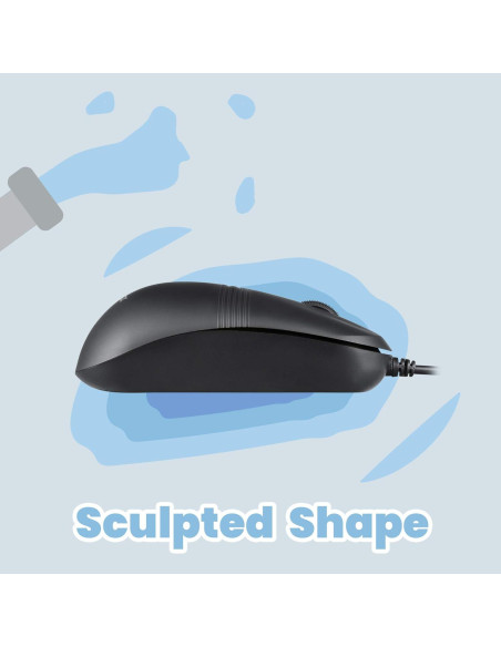 Ratón Óptico Lavable Perixx PERIMICE-503B Negro IP67 Ratón Óptico Lavable Perixx PERIMICE-503B Negro IP67