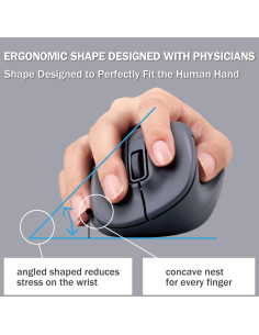 Ratón Inalámbrico Bluetooth ELECOM M-XGS30BBSKBK Ergonómico 2000DPI 2