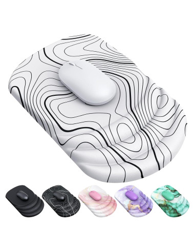 Alfombrilla de Ratón Ergonómica MOKURU con Reposamuñecas Blanco