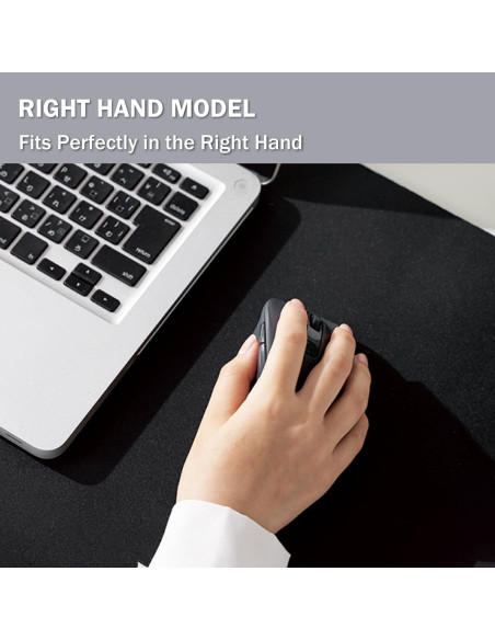 Ratón Inalámbrico Bluetooth ELECOM M-XGS30BBSKBK Ergonómico 2000DPI