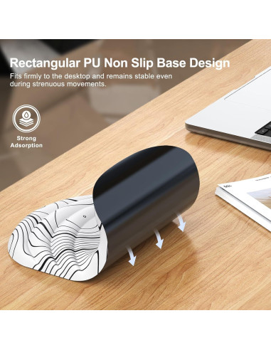 Alfombrilla de Ratón Ergonómica MOKURU con Reposamuñecas Blanco