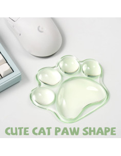 Reposamuñecas Ergonómico de Gel Verde Pata de Gato Hunfuthr 2