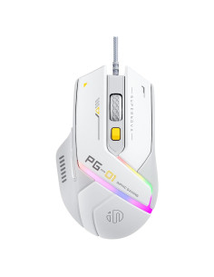 Ratón Gaming U PG1 Blanco 12800 DPI 6 Botones RGB Ergonómico