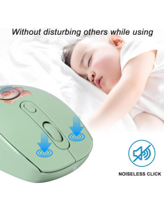 Ratón Inalámbrico Ergonómico Thanice Verde 3 DPI Ajustable 2