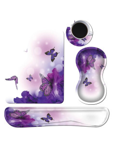 Conjunto Reposamuñecas Ergonómico BVDIKMI 4 en 1 Espuma Viscoelástica