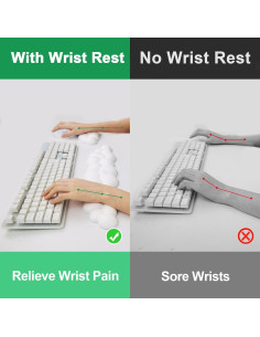 Reposamuñecas Ergonómico de Nube Wayleeos Rosa - Espuma de Memoria 2