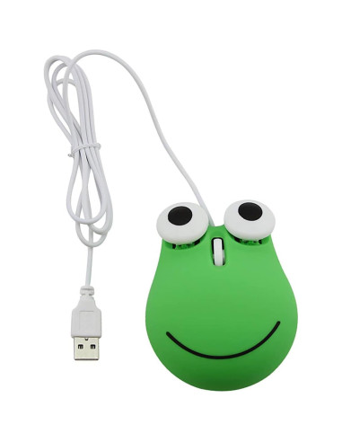 Ratón USB con Cable Sokelinn-six Rana Verde 1600 DPI