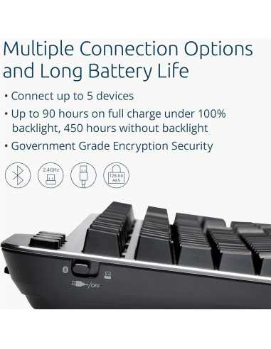 Teclado Mecánico Silencioso Kensington MK7500F Inalámbrico