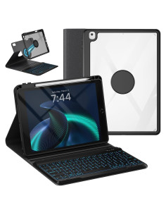 Funda de teclado OYEEICE para iPad 10.2"/10.5" - Negro