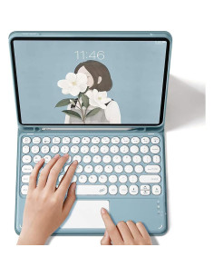 Funda de Teclado Inalámbrico YAOHAOXIN para Galaxy Tab A9 Plus 11" 2023 2