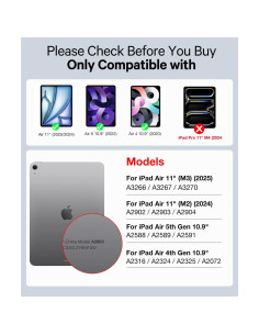 Funda con Teclado Inalámbrico CHESONA para iPad Air 10.9" y 11" 2