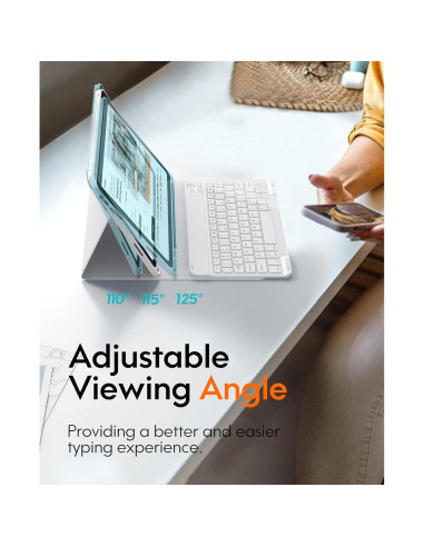 Funda con Teclado Inalámbrico CHESONA para iPad Air 10.9" y 11"
