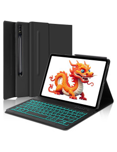 Funda con Teclado Bluetooth para Galaxy Tab S9 FE+ 12.4" - Negro