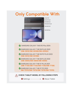 Funda con Teclado Bluetooth para Galaxy Tab S9 FE+ 12.4" - Negro 2