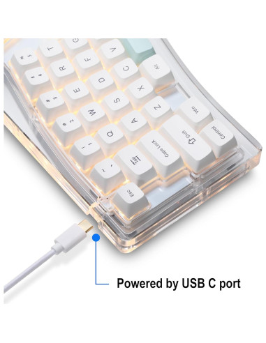 Teclado Mecánico Bluetooth SurnQiee 70% Retroiluminado RGB