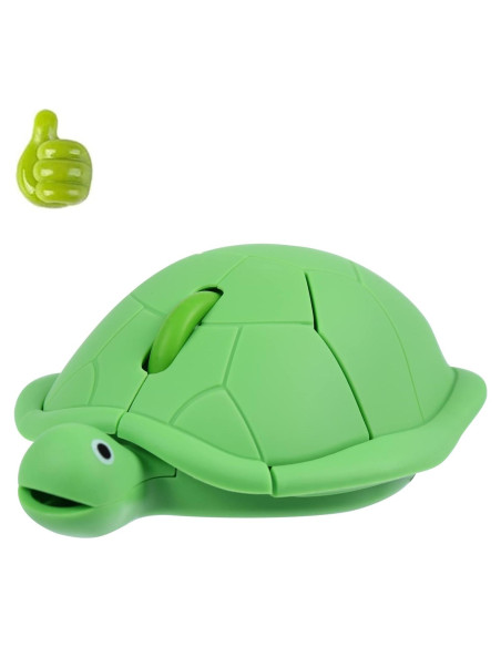 Ratón Inalámbrico Tortuga Dpisuuk Verde 1200DPI Silencioso