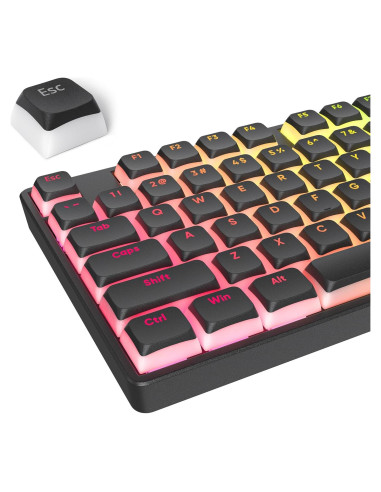 Conjunto de Teclas Pudding Negras PBT 117 Teclas XDA para Teclado Mecánico