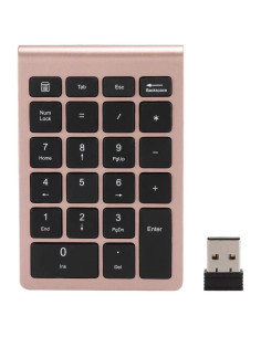 Teclado Numérico Inalámbrico V BESTLIFE 22 Teclas Oro Rosa