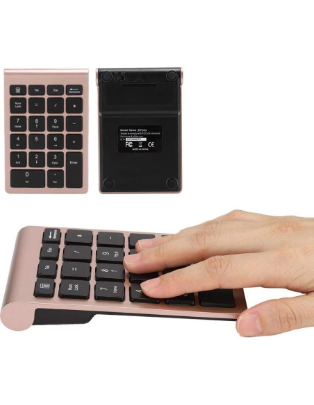 Teclado Numérico Inalámbrico V BESTLIFE 22 Teclas Oro Rosa Teclado Numérico Inalámbrico V BESTLIFE 22 Teclas Oro Rosa