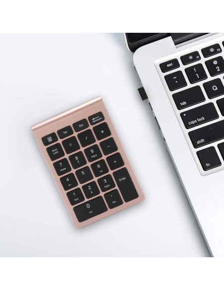 Teclado Numérico Inalámbrico V BESTLIFE 22 Teclas Oro Rosa Teclado Numérico Inalámbrico V BESTLIFE 22 Teclas Oro Rosa