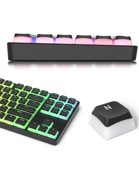 Conjunto de Teclas Pudding Negras PBT 117 Teclas XDA para Teclado Mecánico Conjunto de Teclas Pudding Negras PBT 117 Teclas XDA para Teclado Mecánico