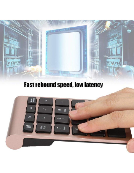 Teclado Numérico Inalámbrico V BESTLIFE 22 Teclas Oro Rosa Teclado Numérico Inalámbrico V BESTLIFE 22 Teclas Oro Rosa
