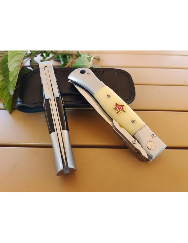 Cuchillo de bolsillo plegable Genérico X12M 9.5 cm mango negro