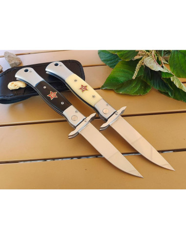 Cuchillo de bolsillo plegable Genérico X12M 9.5 cm mango negro