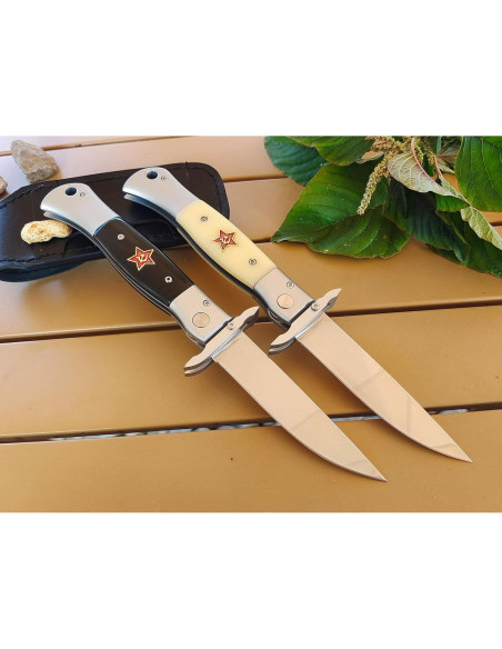 Cuchillo de bolsillo plegable Genérico X12M 9.5 cm mango negro