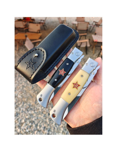 Cuchillo de bolsillo plegable Genérico X12M 9.5 cm mango negro