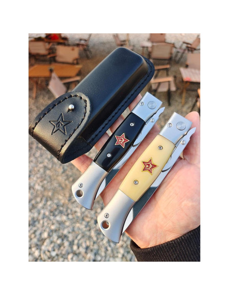 Cuchillo de bolsillo plegable Genérico X12M 9.5 cm mango negro